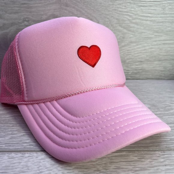 OTTO Accessories New Vintage Style Love Heart Lover Pink Trucker